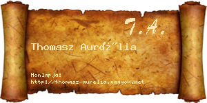 Thomasz Aurélia névjegykártya